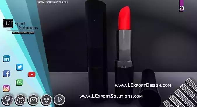 Lipsticks - Product Animation Cinema 4D 3D model