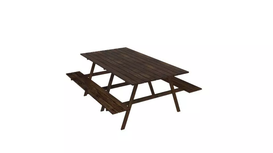 Old Outdoor Table Free low-poly 3D model