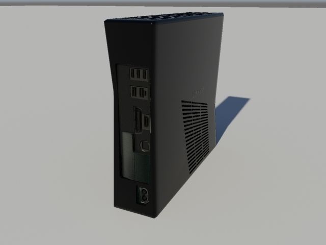 Xbox360 Slim 3D model_1
