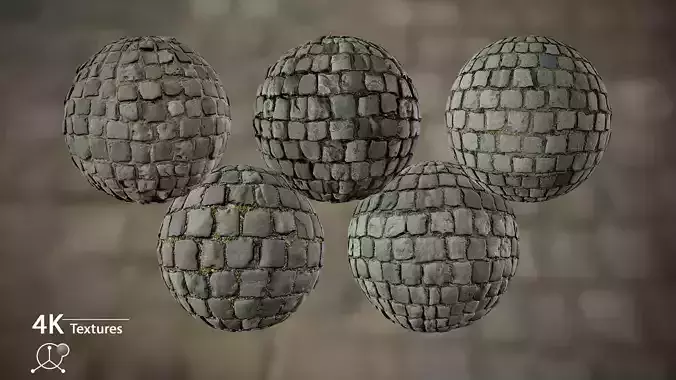 PBR - Material Cobblestone Floor 4K