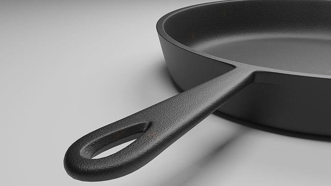 cast iron skillet 3D model 6