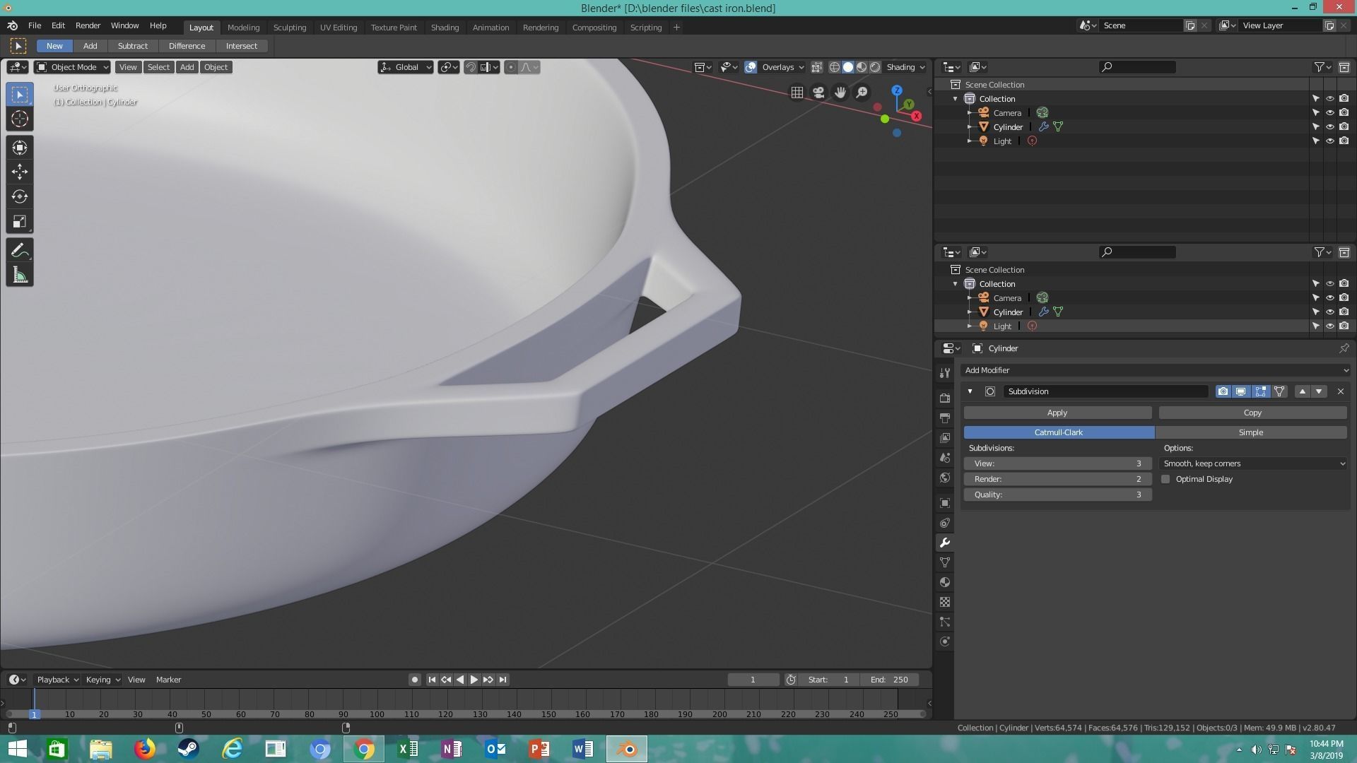 cast iron skillet 3D model_17