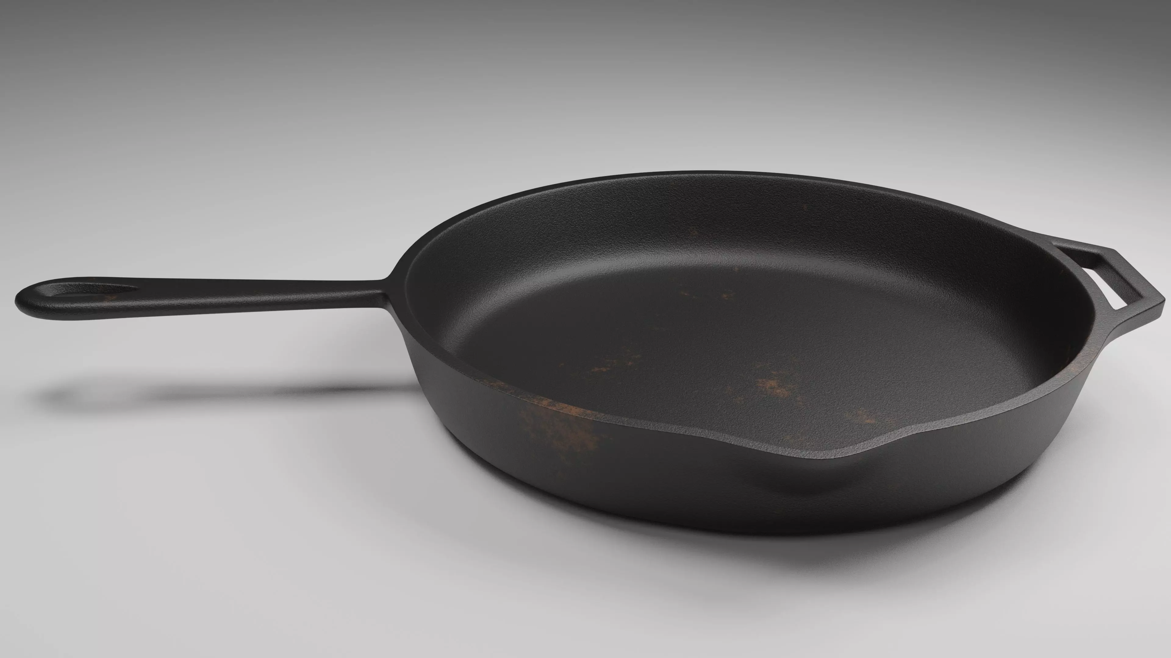 cast iron skillet 3D model_0