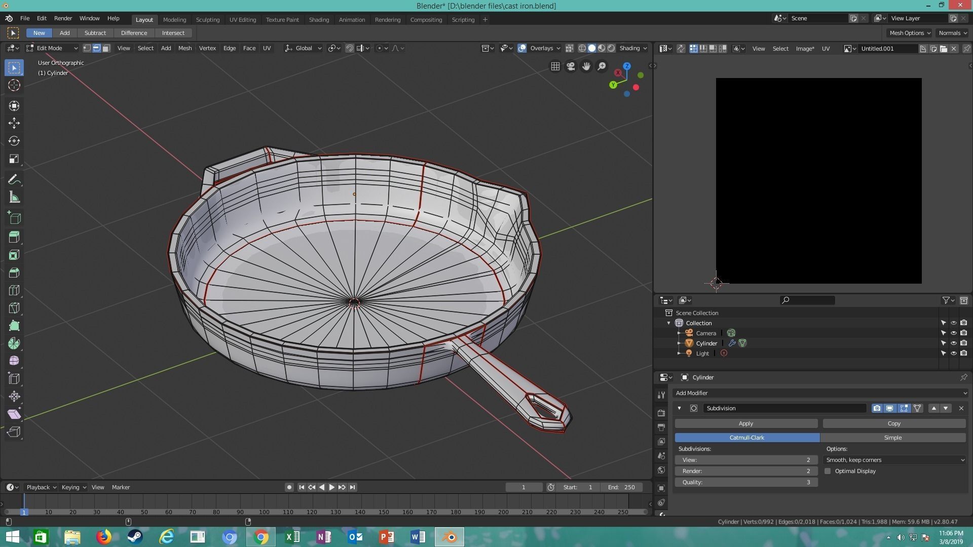 cast iron skillet 3D model_18
