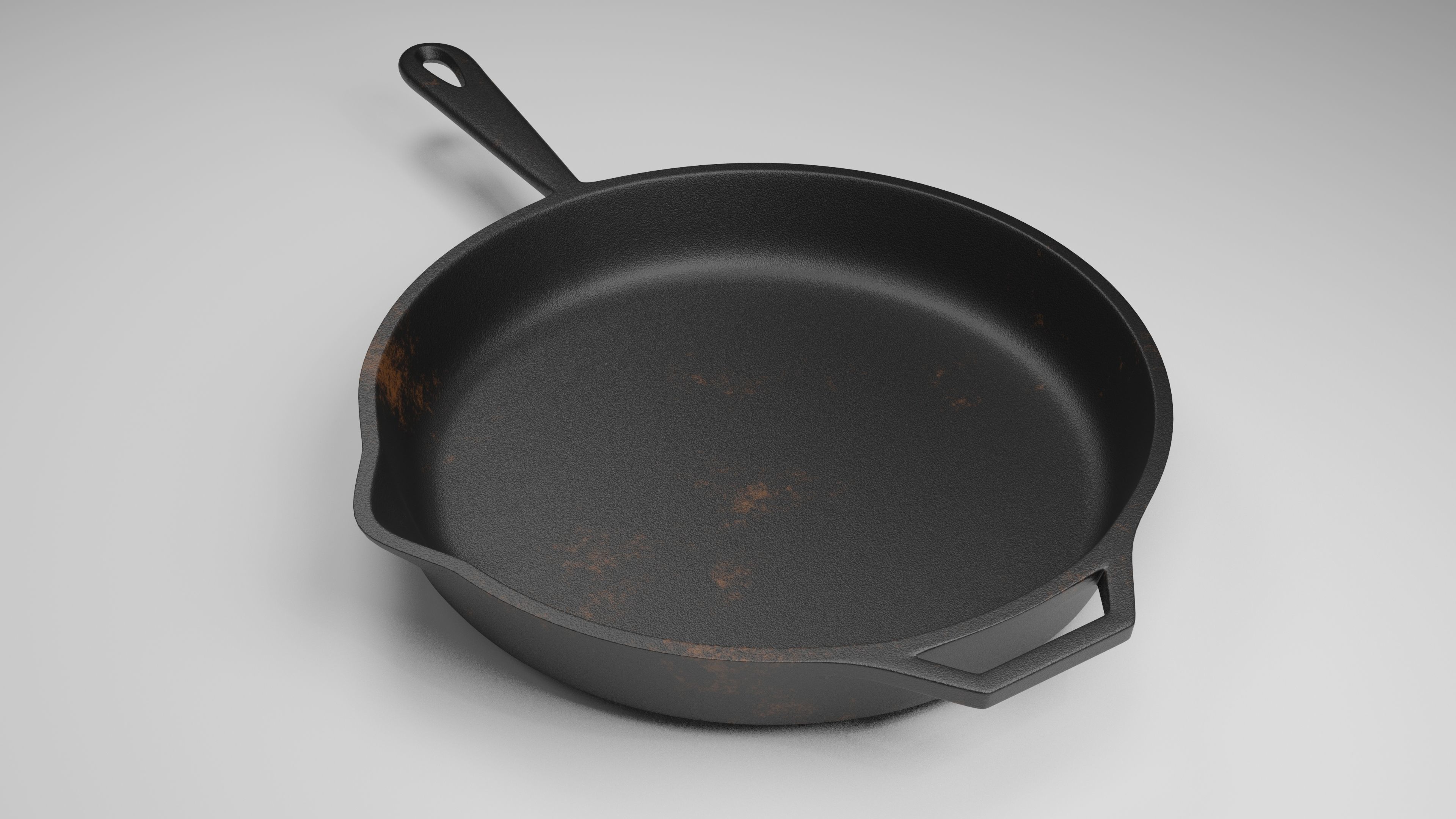 cast iron skillet 3D model_3