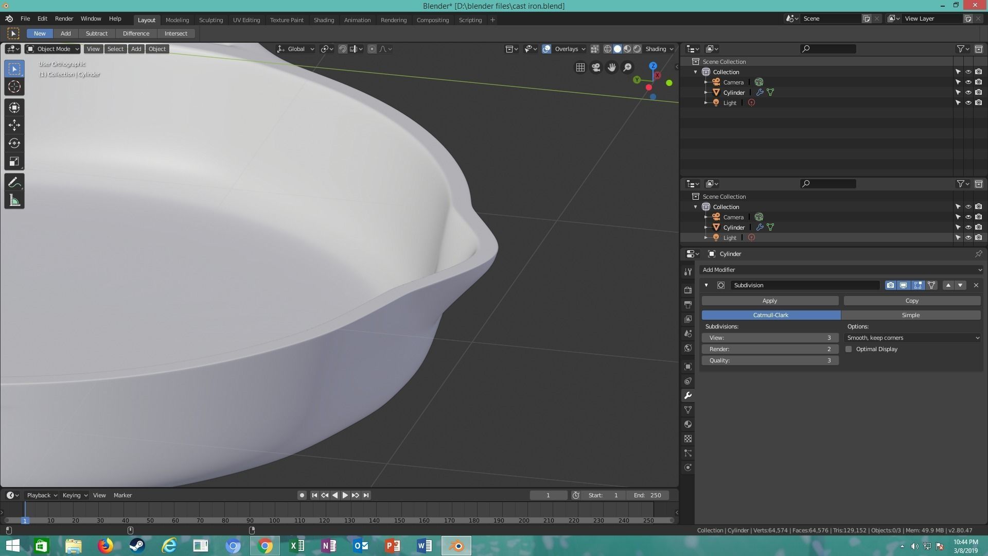 cast iron skillet 3D model_16