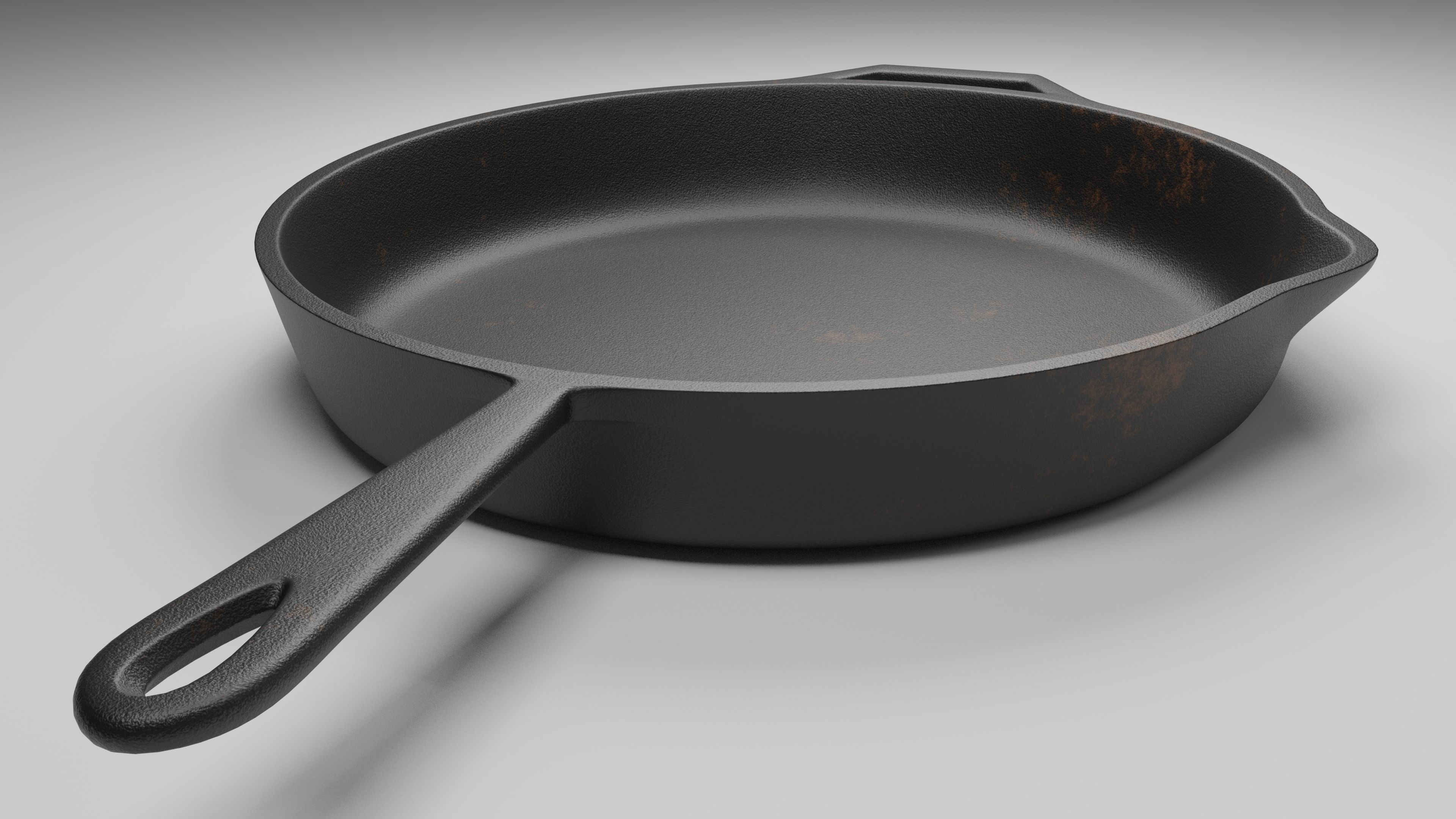 cast iron skillet 3D model_1