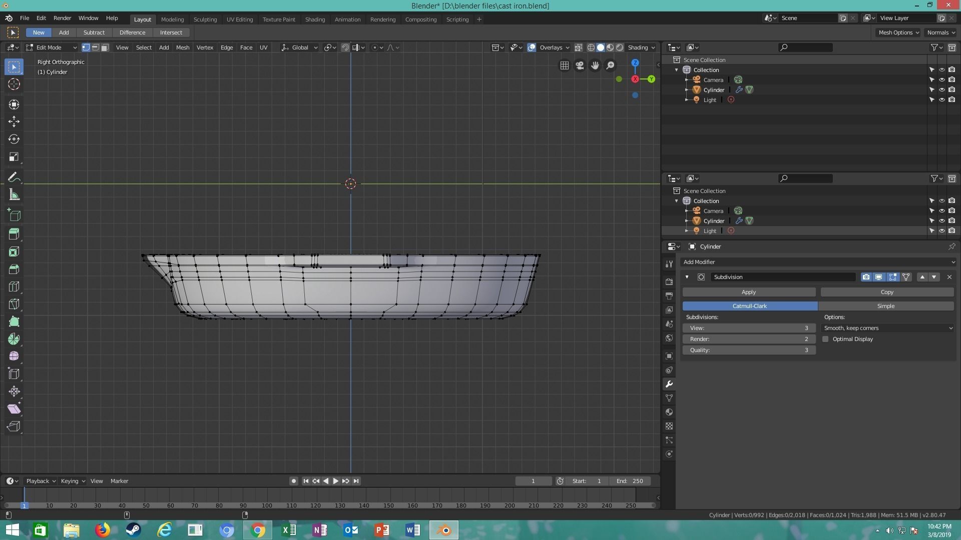 cast iron skillet 3D model_12