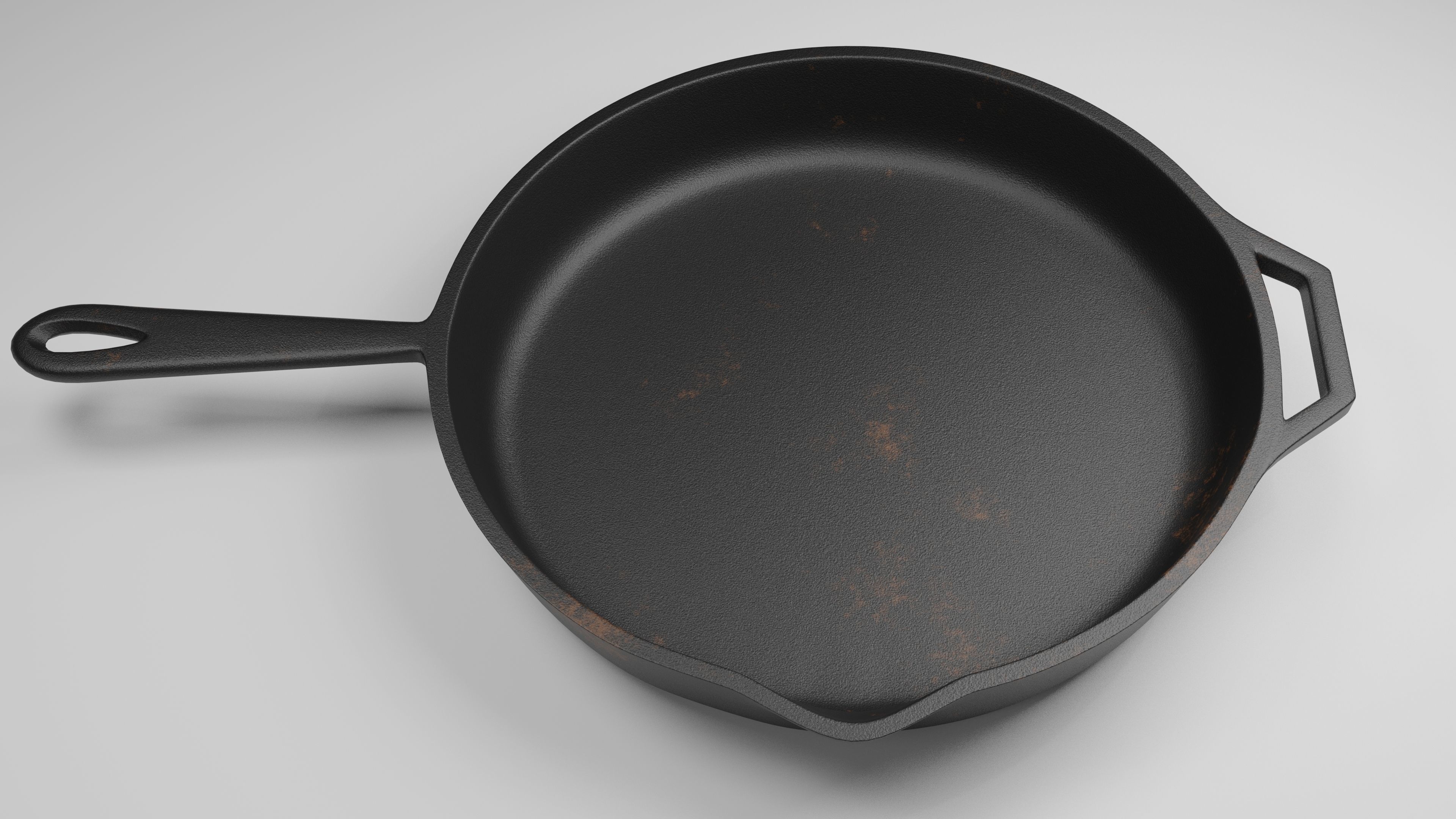 cast iron skillet 3D model_4
