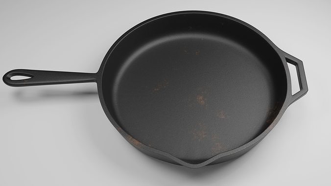 cast iron skillet 3D model 5