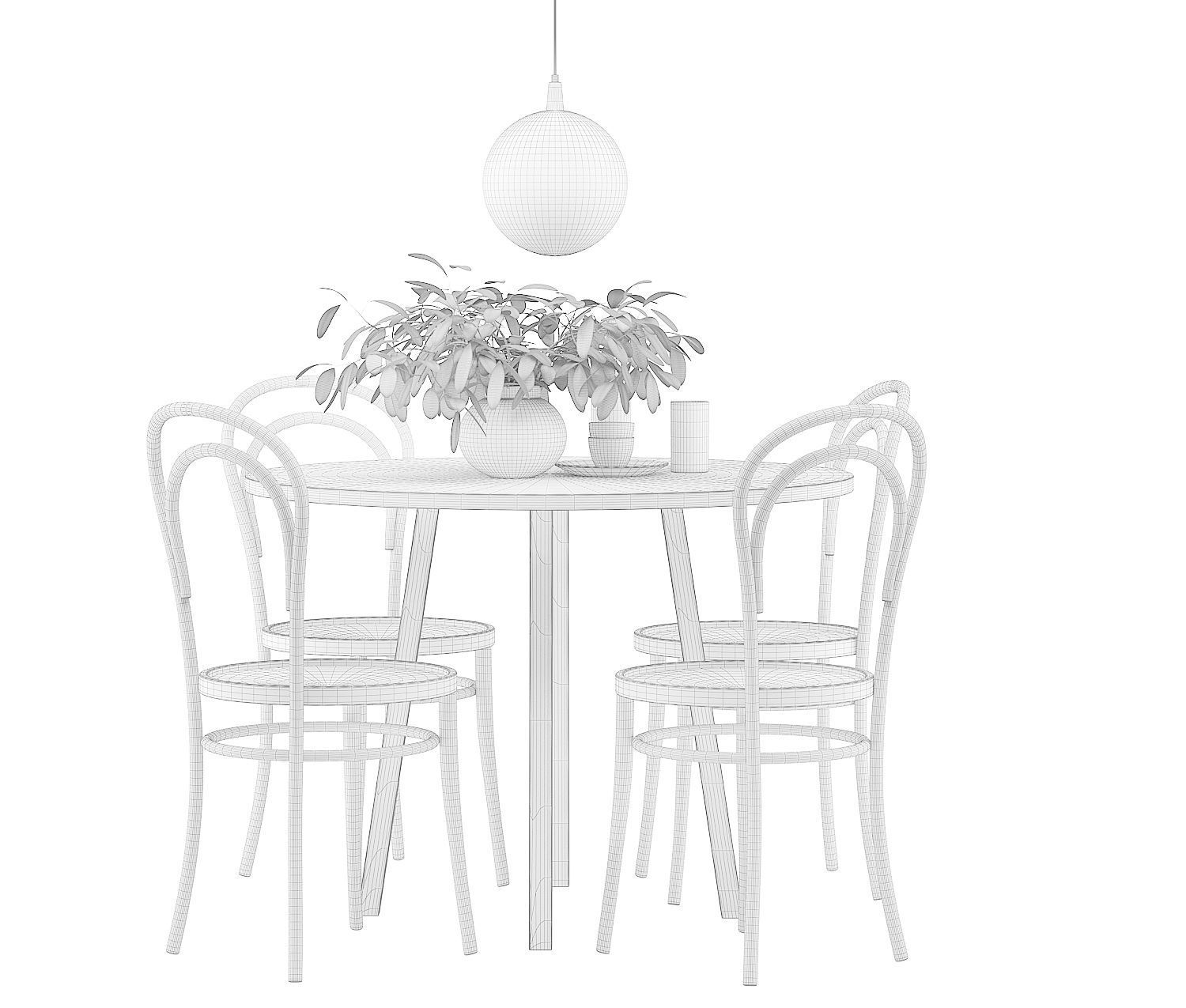 Dining Furnitures Set 21 3D model_5