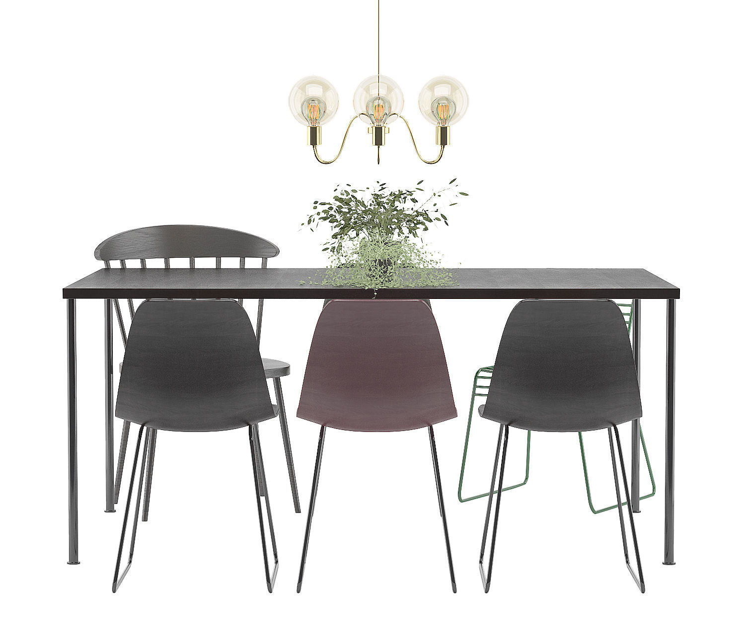 Dining Furnitures Set 22 3D model_4