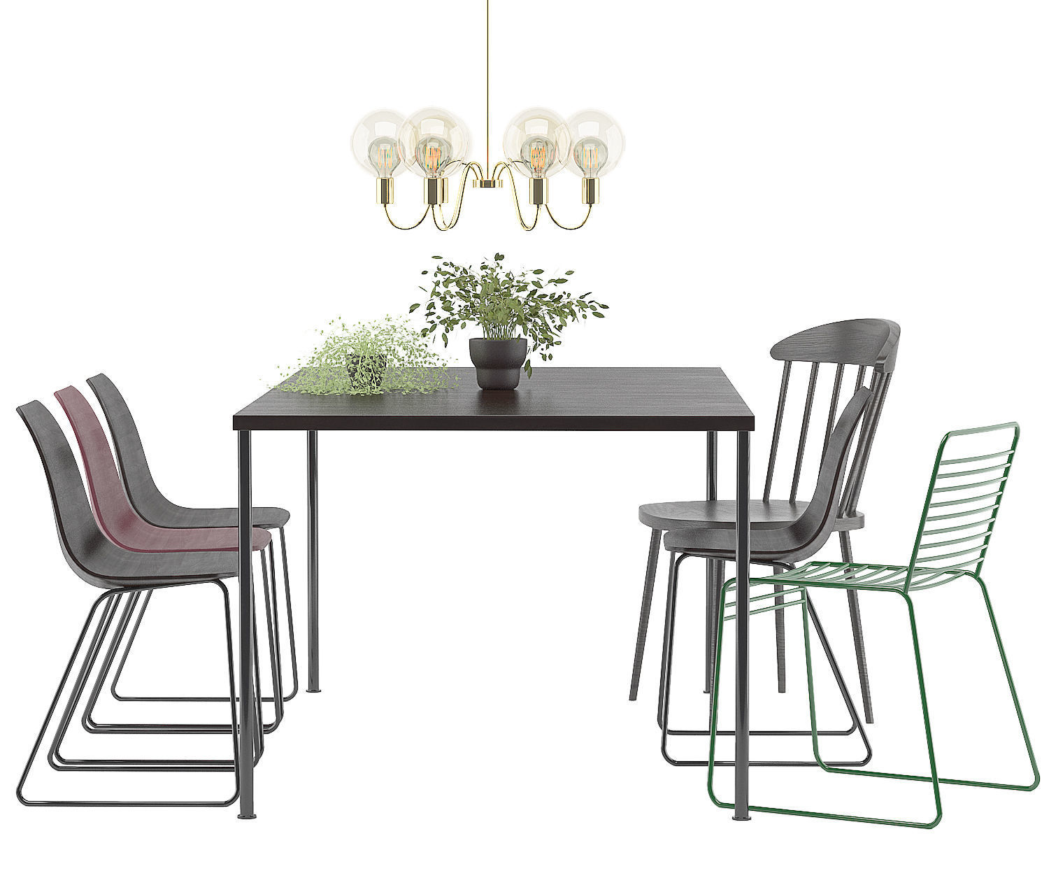 Dining Furnitures Set 22 3D model_2