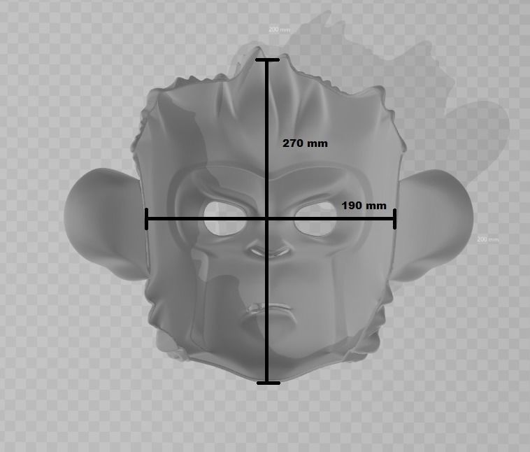 Space Monkey  Pogo Mask 3D print model_4