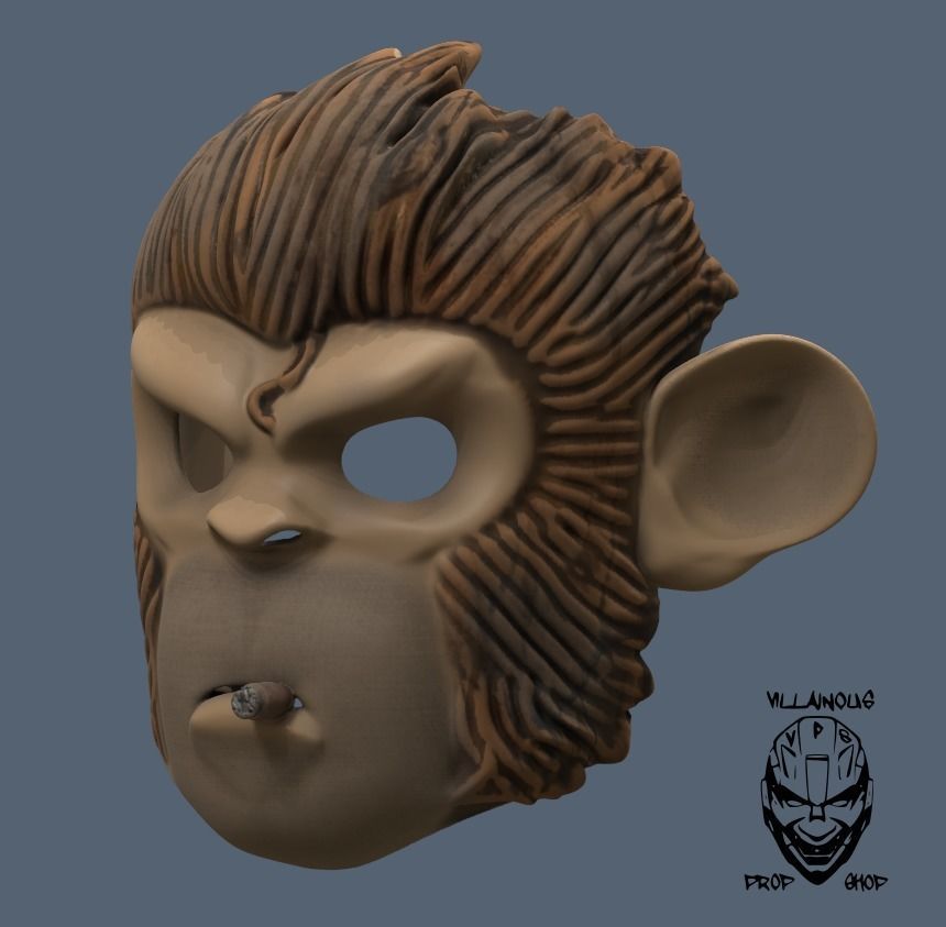 Space Monkey  Pogo Mask 3D print model_2