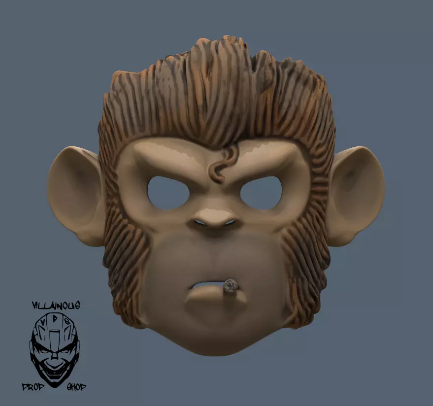 Space Monkey  Pogo Mask 3D print model_0