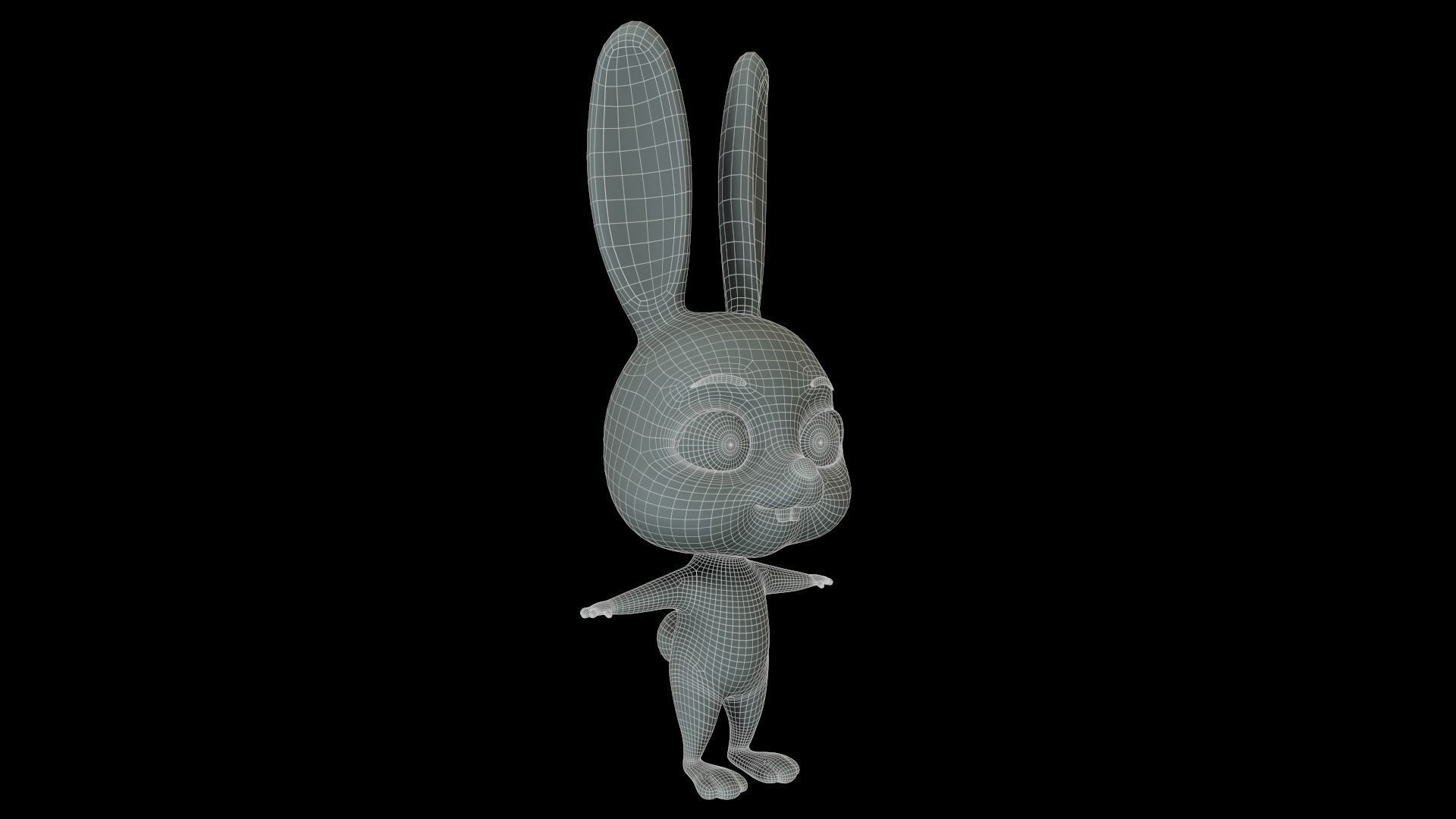 Asset - Cartoons - Animal - Rabbit - Rig 3D model_8