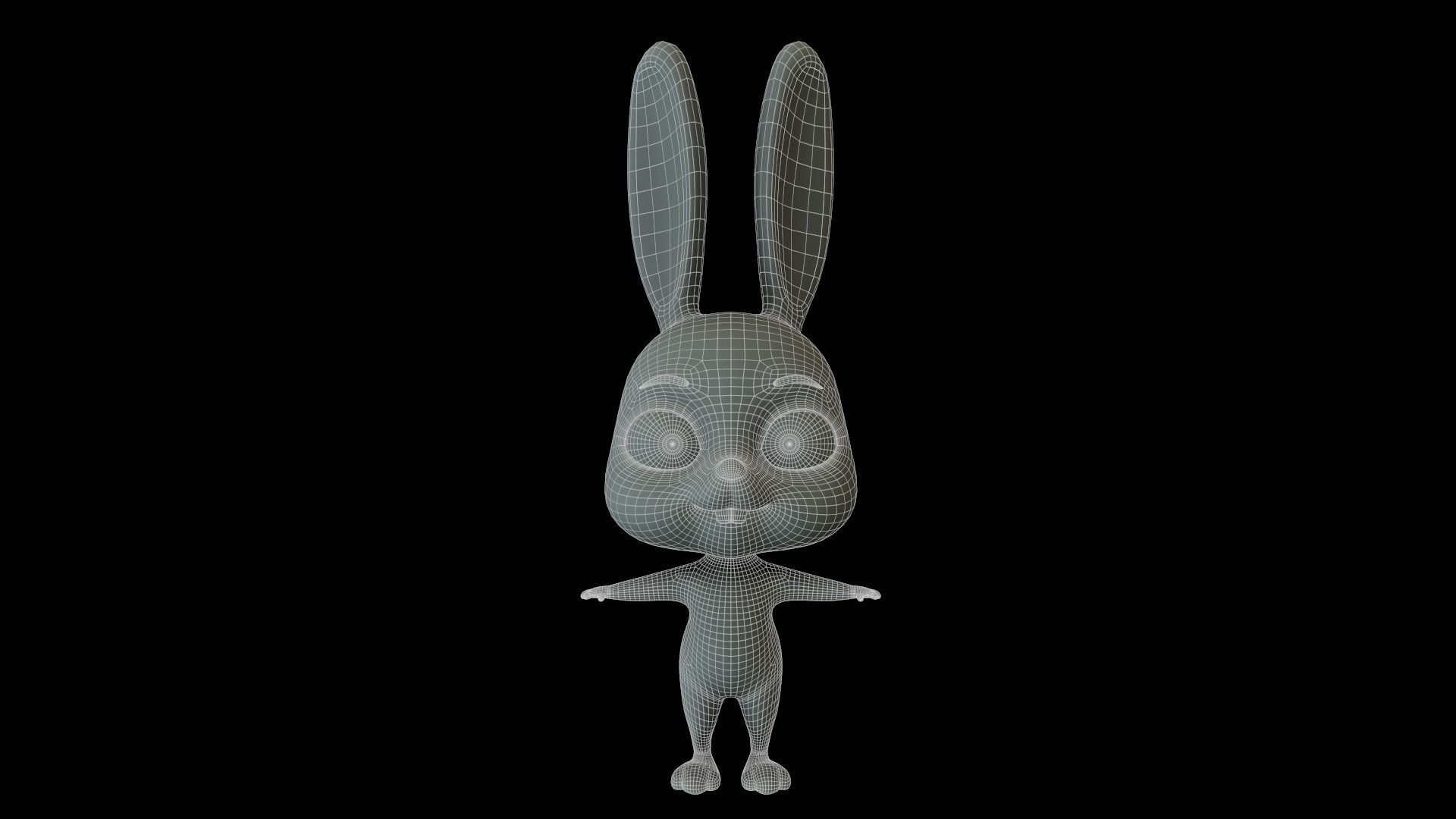 Asset - Cartoons - Animal - Rabbit - Rig 3D model_7