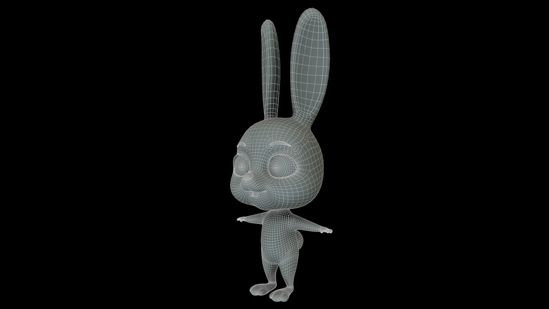 Asset - Cartoons - Animal - Rabbit - Rig 3D model_9