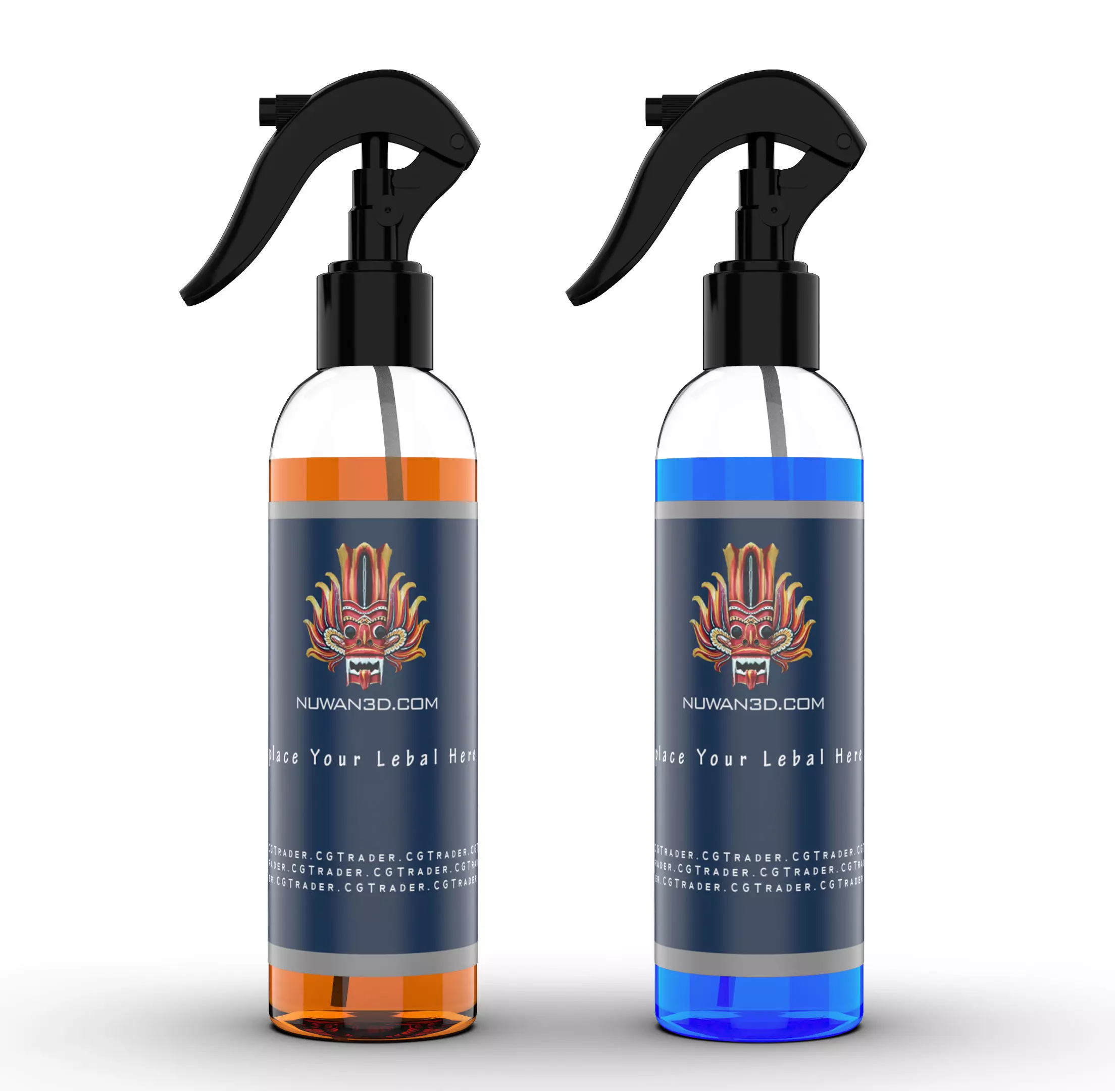 spray bottle Model and Mockup 3D model_0