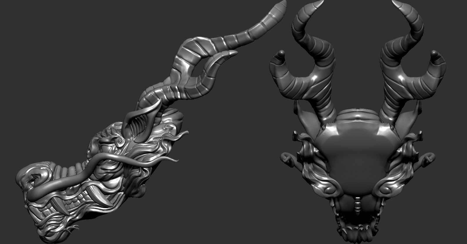 Dragon chinese 3D print model_2