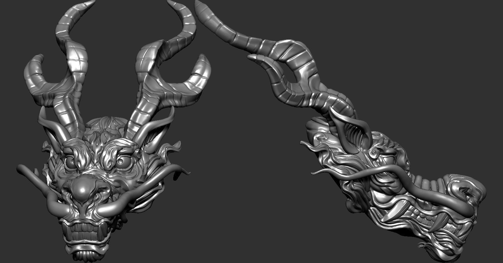Dragon chinese 3D print model_1