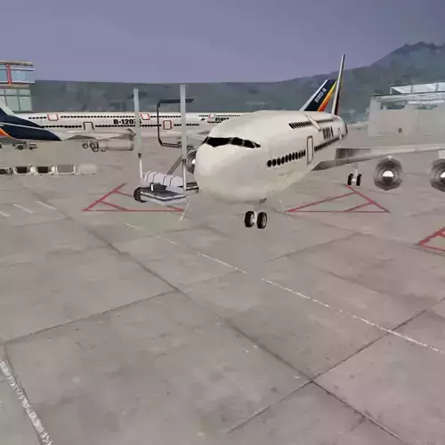 International Airport 3D model Low-poly 3D model