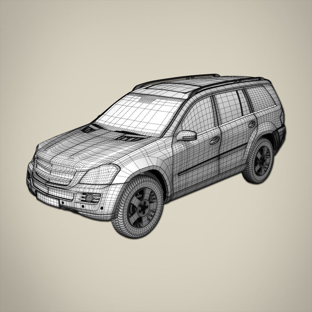 Suv car 3D model_9