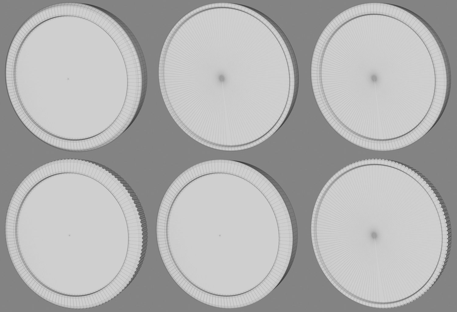 Clean coins Low-poly 3D model_1