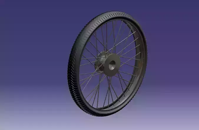 wheel bike Low-poly 3D model