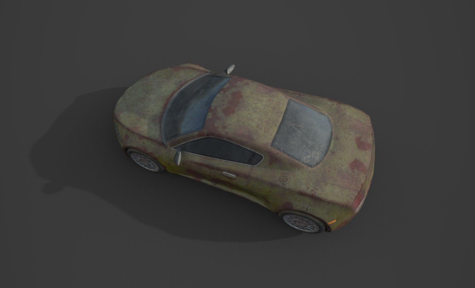 Generic Sport Car Rusty 3D Model Collection_33
