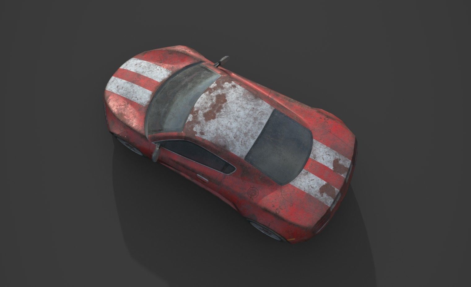 Generic Sport Car Rusty 3D Model Collection_19