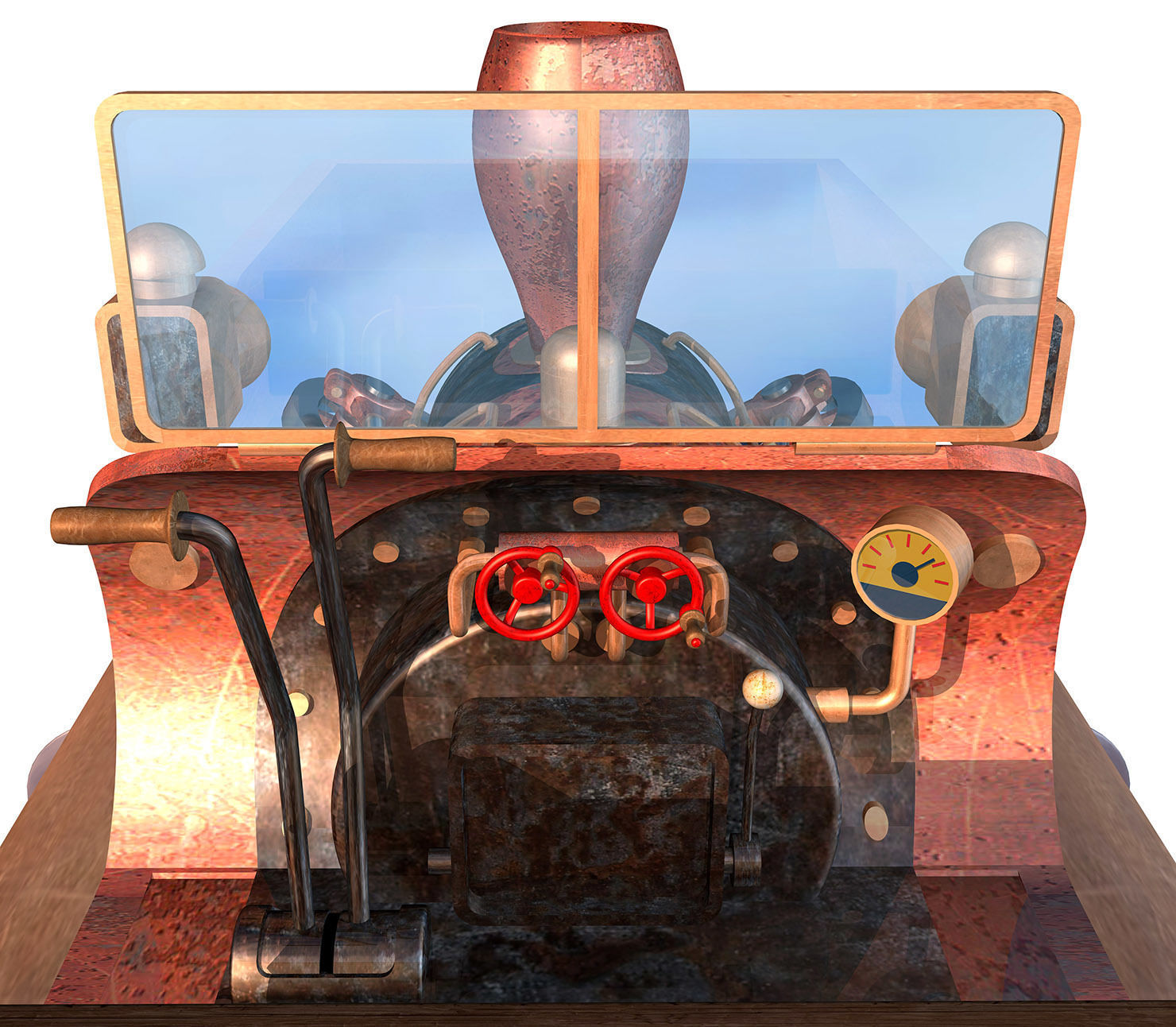 Screw propelled vehicle 3D model_4