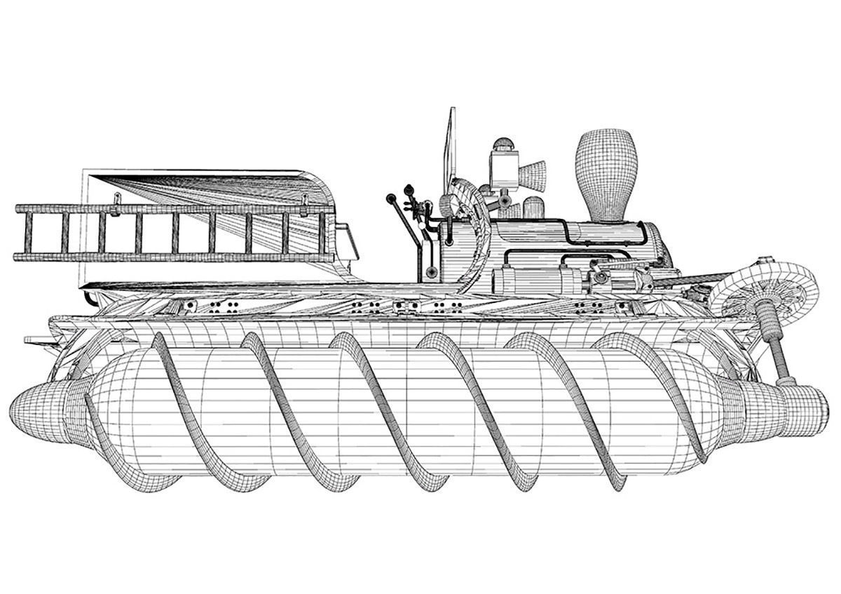 Screw propelled vehicle 3D model_12
