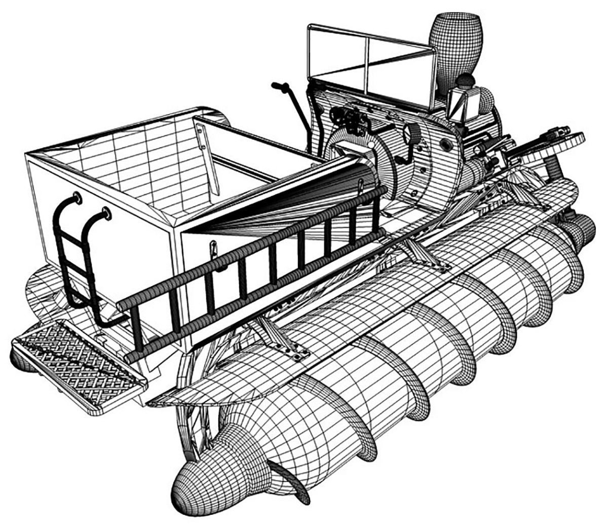 Screw propelled vehicle 3D model_10
