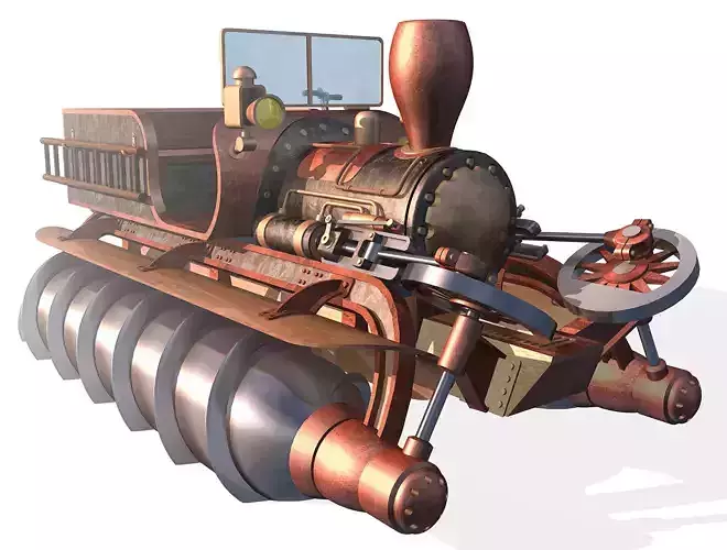 Screw propelled vehicle 3D model