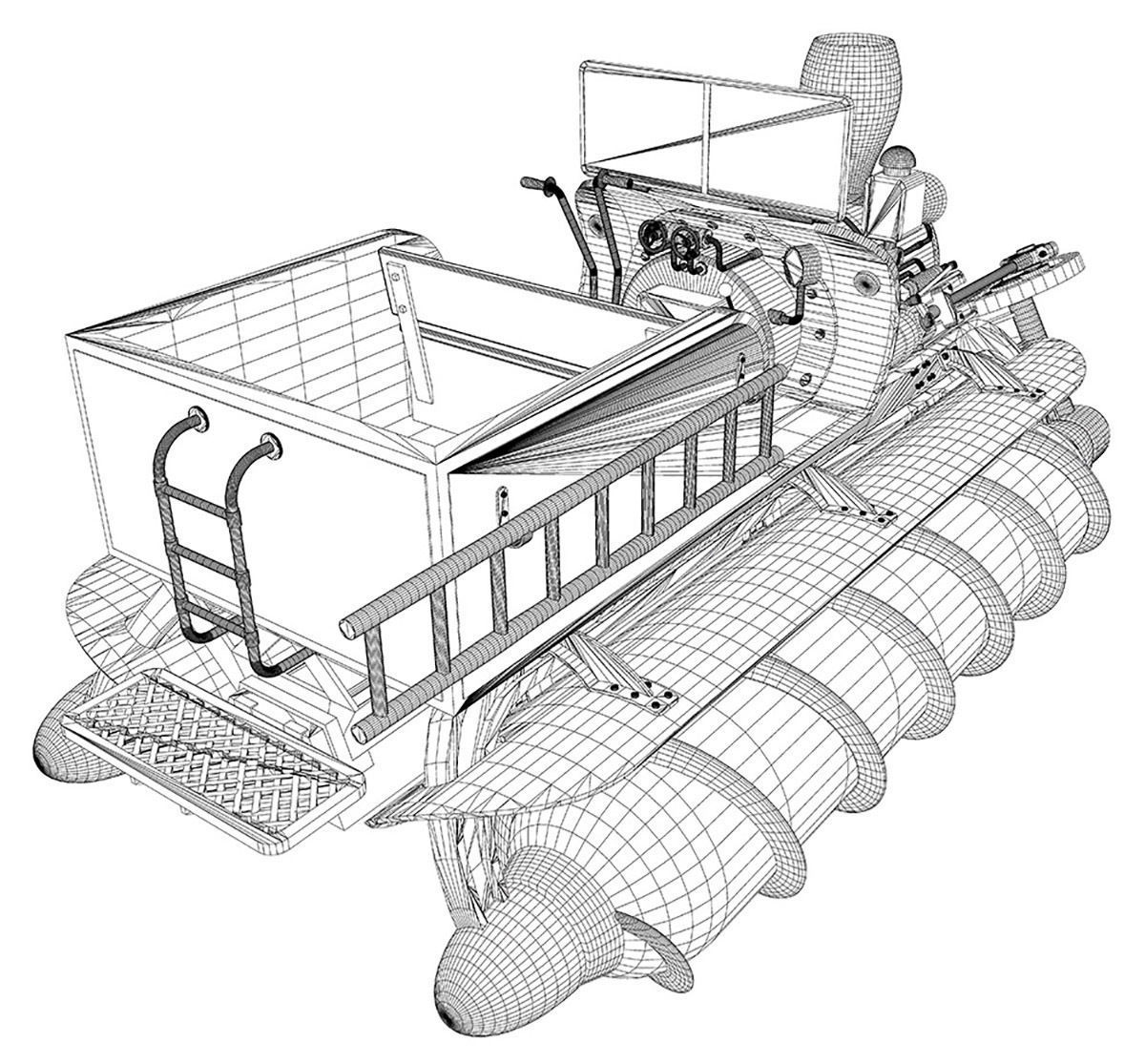 Screw propelled vehicle 3D model_13