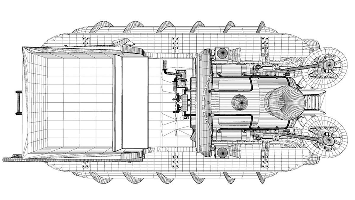Screw propelled vehicle 3D model_11