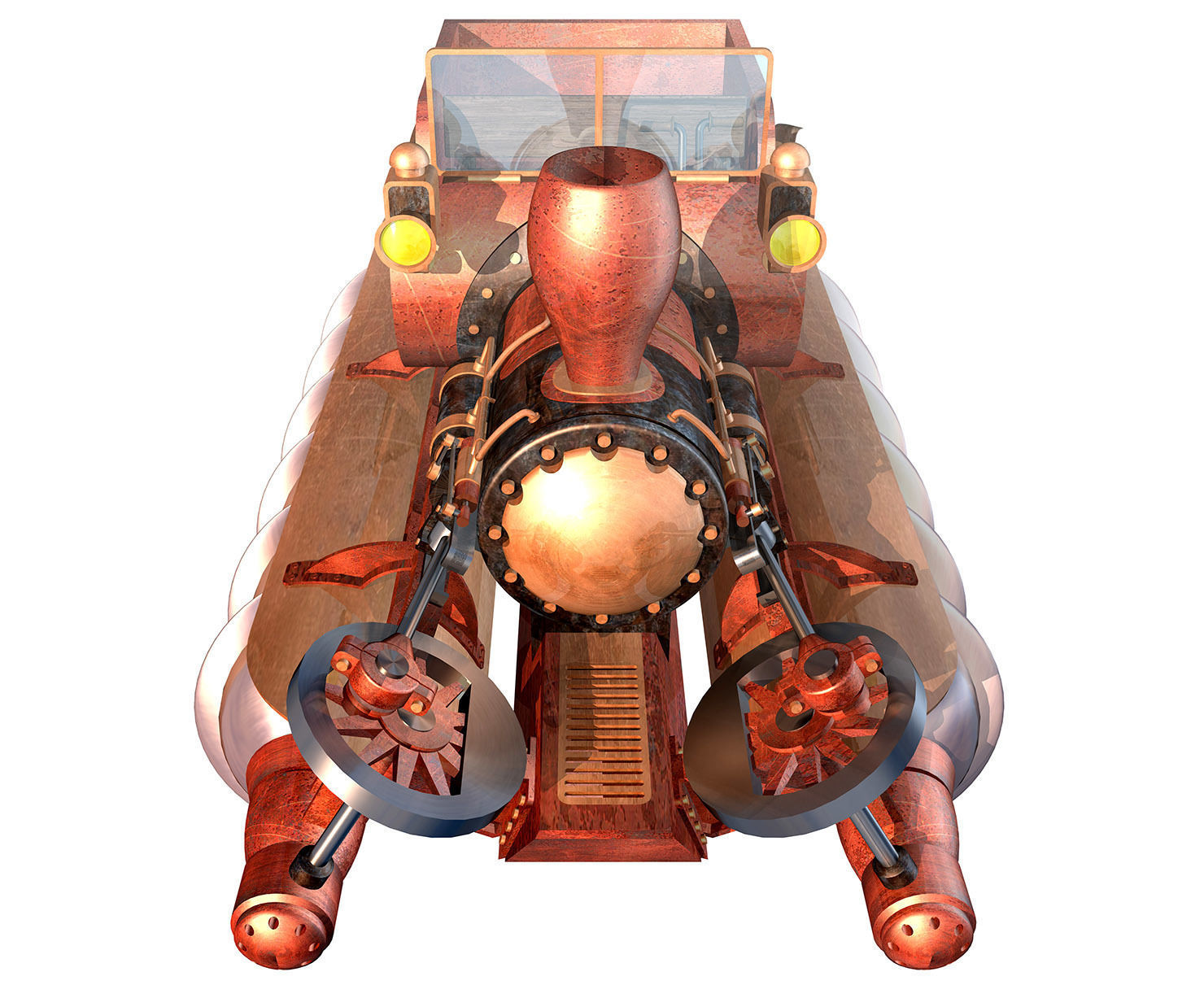 Screw propelled vehicle 3D model_3