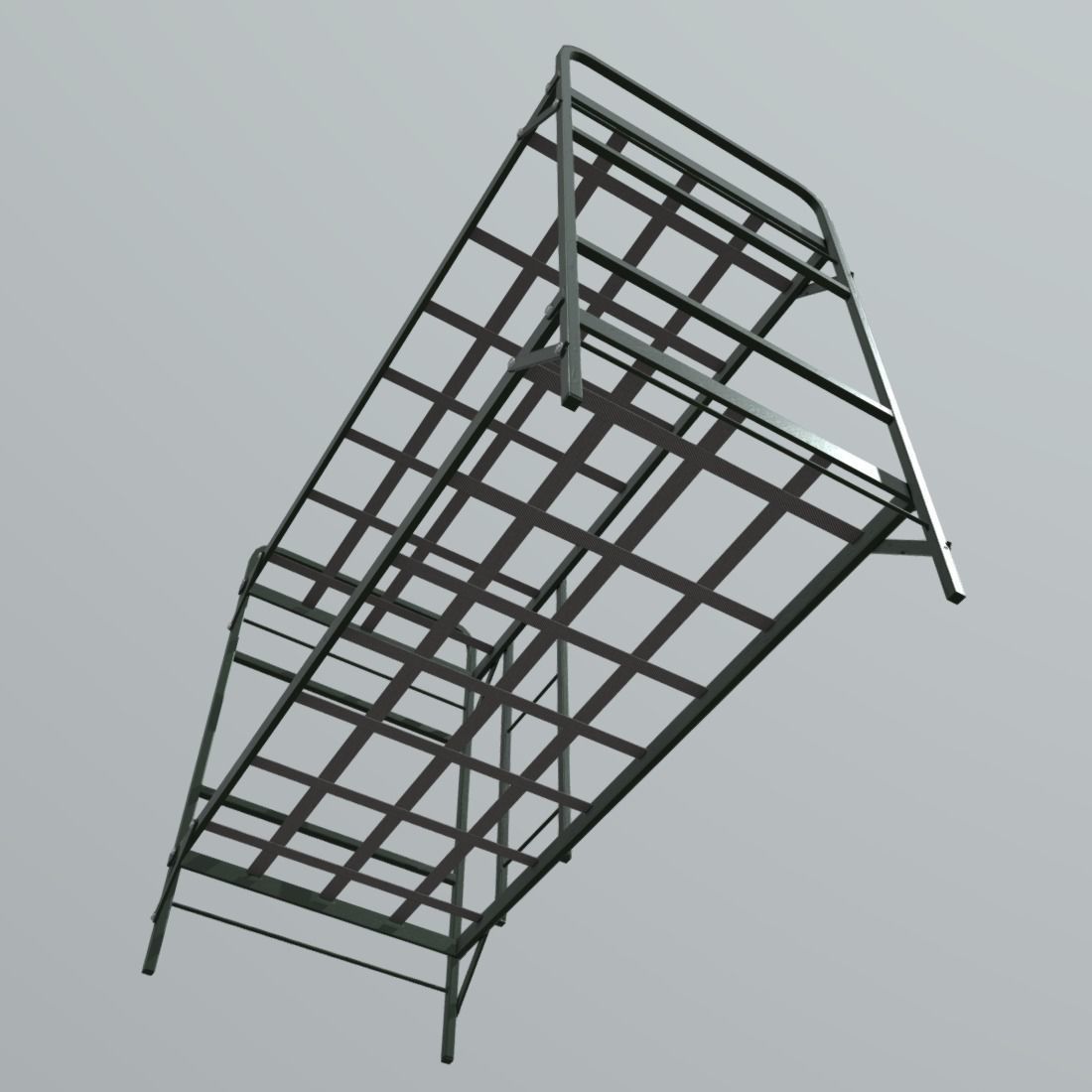 Bunker Bed Low-poly 3D model_5