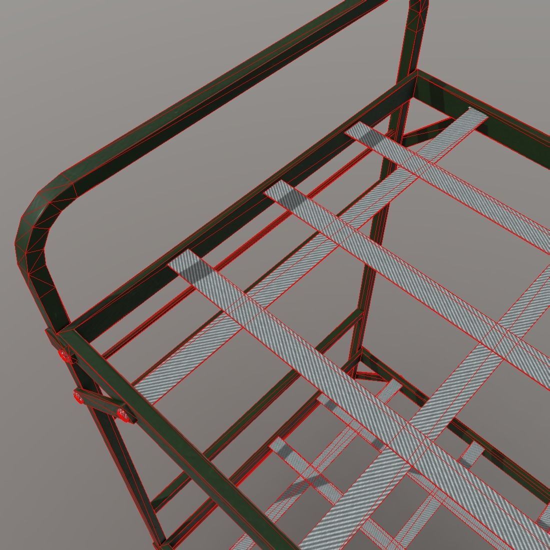 Bunker Bed Low-poly 3D model_12