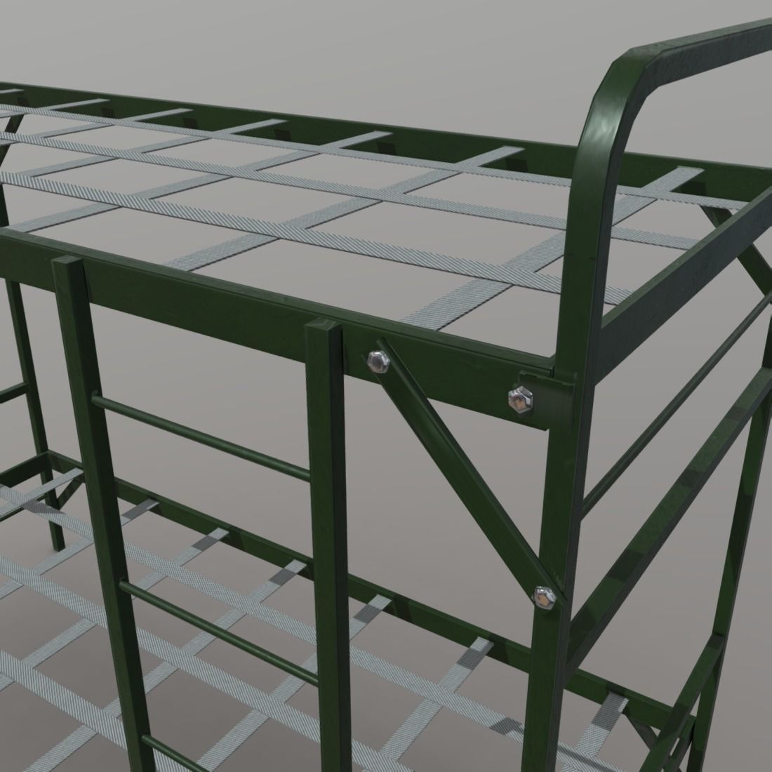 Bunker Bed Low-poly 3D model_7
