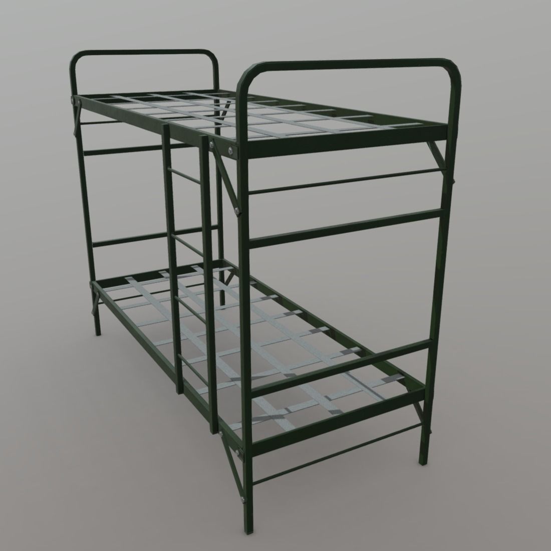 Bunker Bed Low-poly 3D model_2