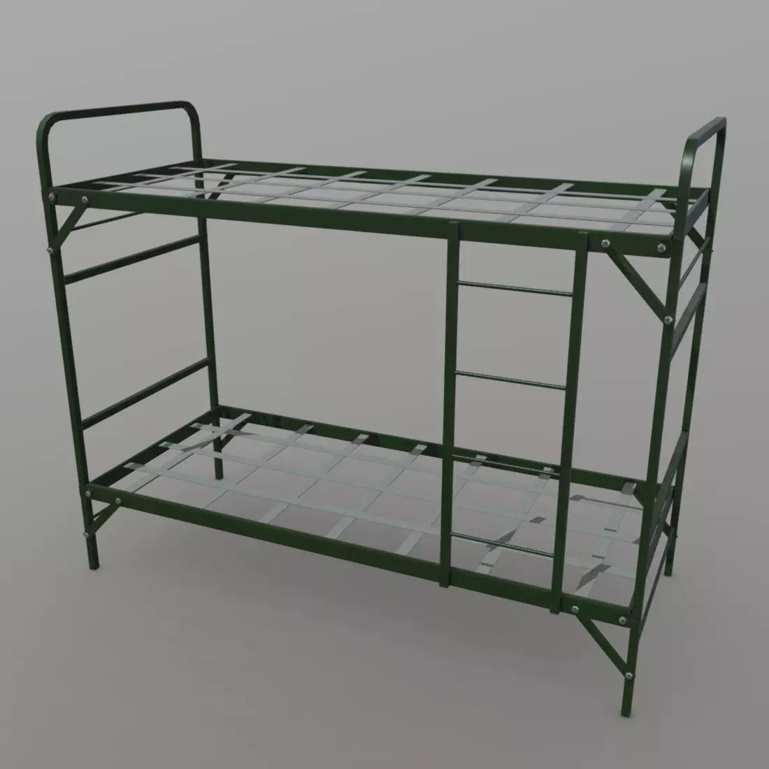 Bunker Bed Low-poly 3D model_0