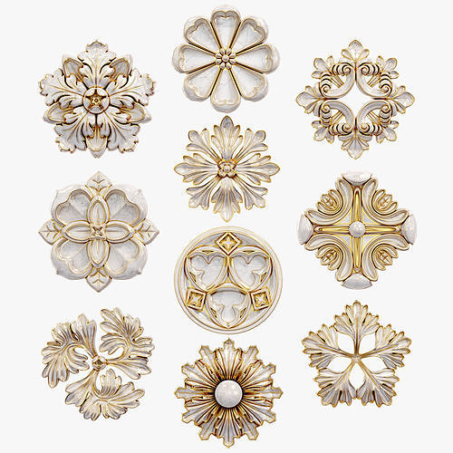 Decorative Wall Rosettes model 3D model
