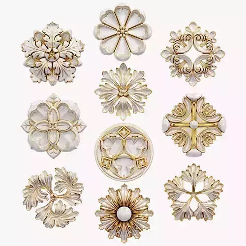 Decorative Wall Rosettes model 3D model