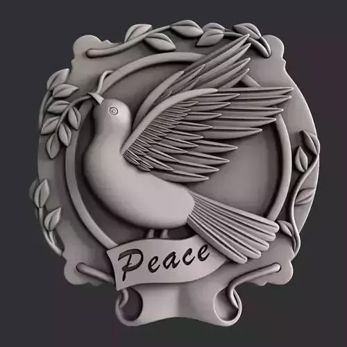 3d STL models for CNC router Dove Peace