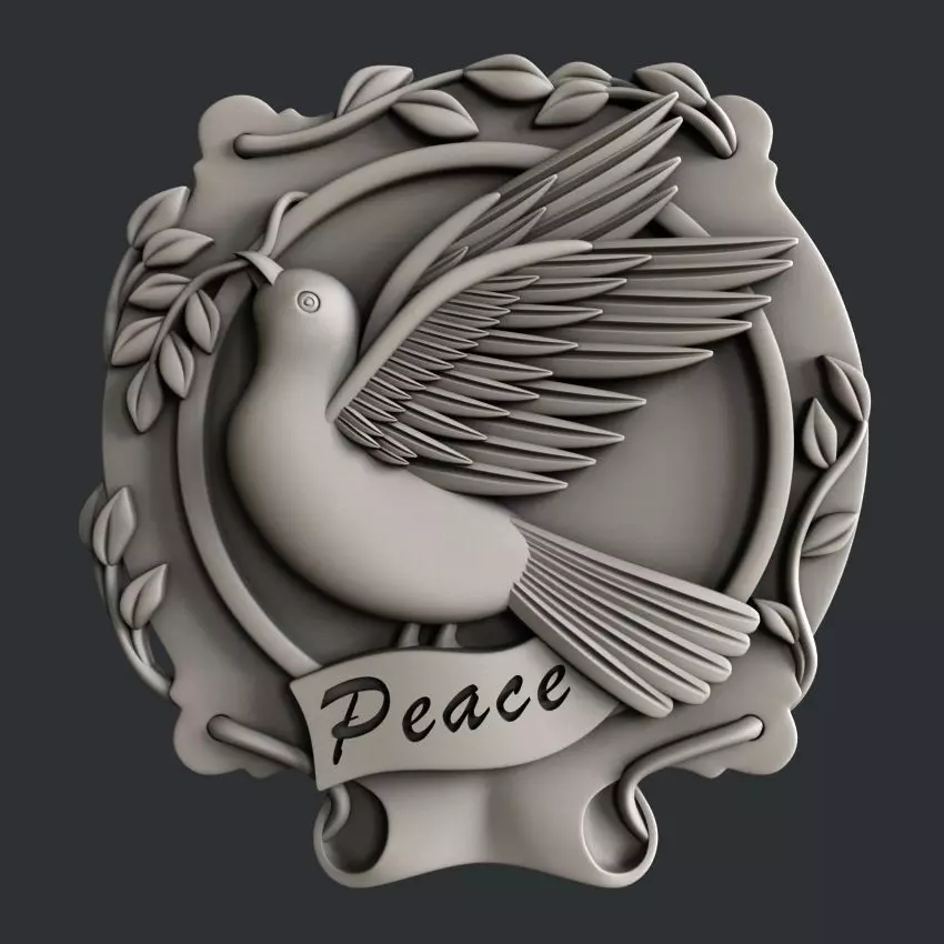 3d STL models for 3d printer dove peace 3D print model_0