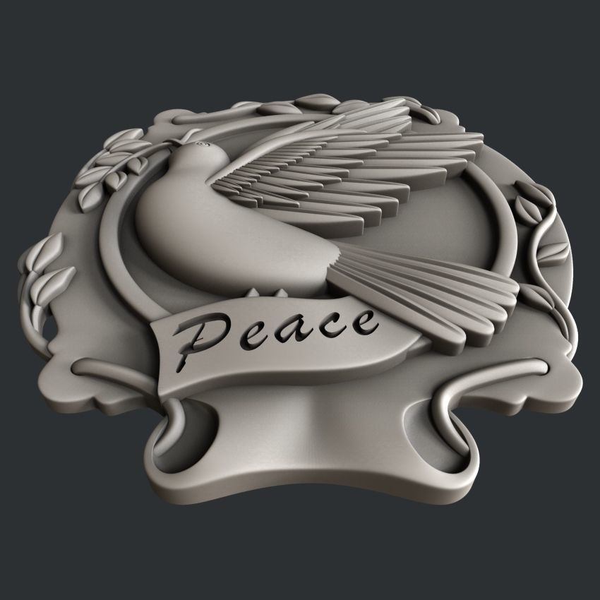 3d STL models for 3d printer dove peace 3D print model_3