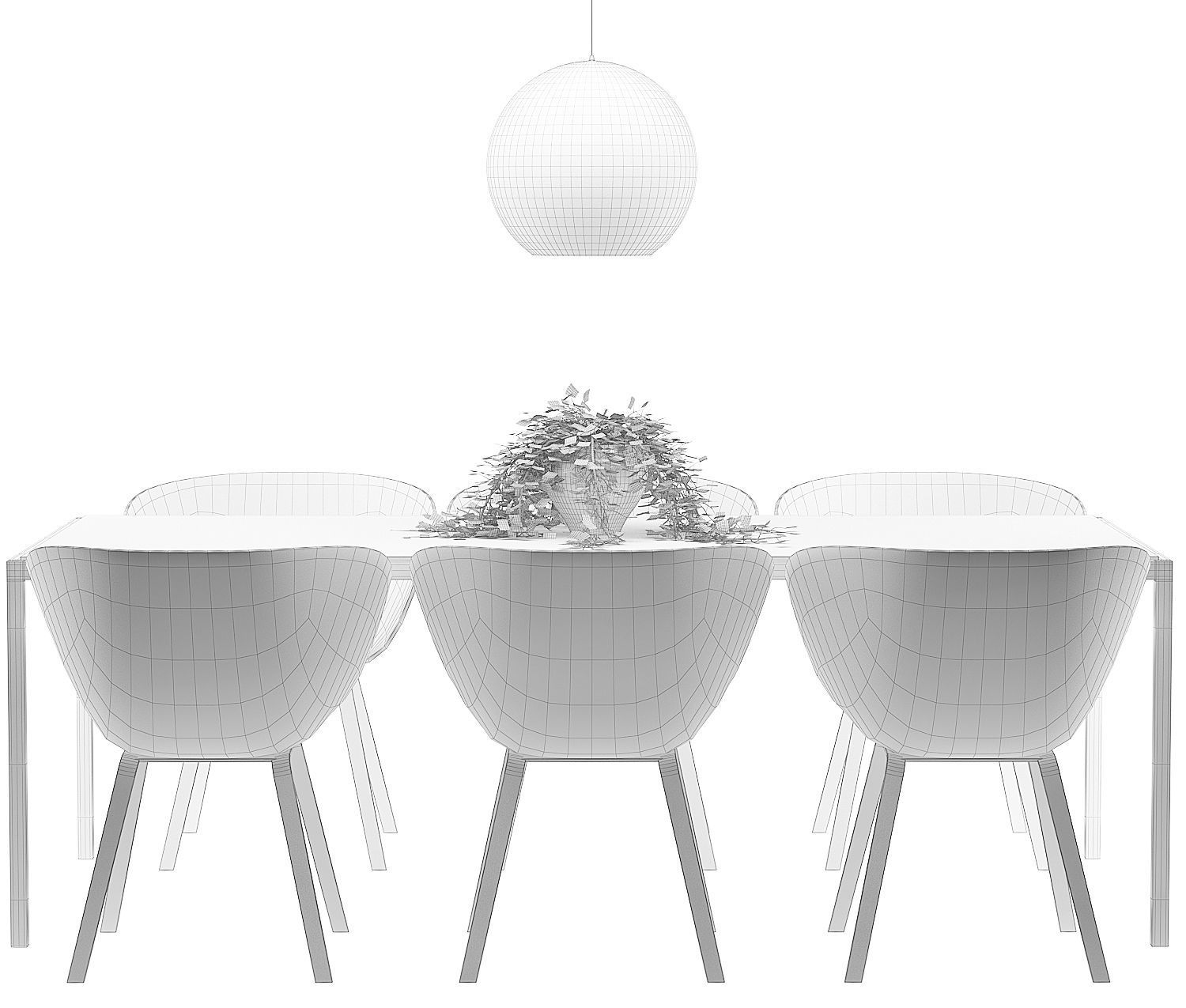 Dining Furnitures Set 23 3D model_6